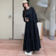 新款 小众设计长款 连衣裙女2025秋季 胖mm遮肉显瘦过膝懒人休闲长裙
