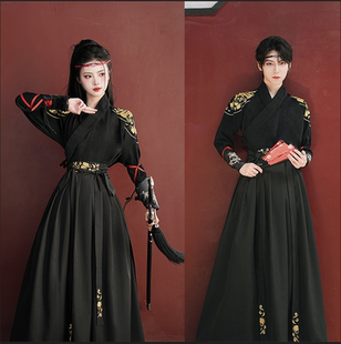 原创晋制汉服女中国风武侠风女侠客帅气大码古装超仙显瘦男女同款