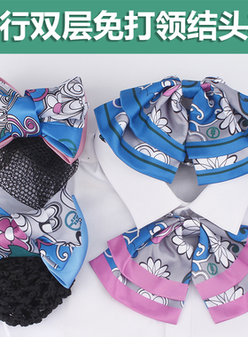 新款农行领花免打粉色蓝色头花领结女士丝巾蓝胸花刀巾
