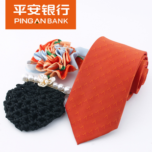 懒人拉链方便 同款 新款 平安银行领带女士头花平安领结平安银行女款