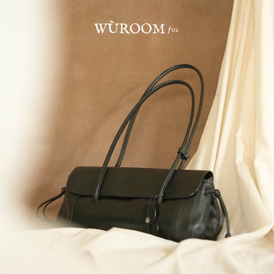 WUROOMful 「Architect建筑师系列·折盖法棍」小众拼接法棍包