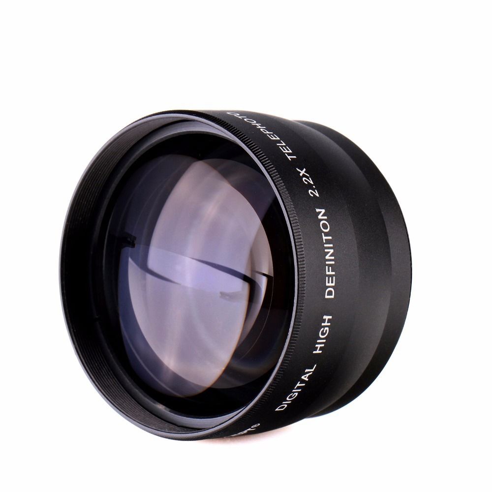 62mm 2.2X增距镜头增倍附加镜头 黑色 镜头前端UV72mm