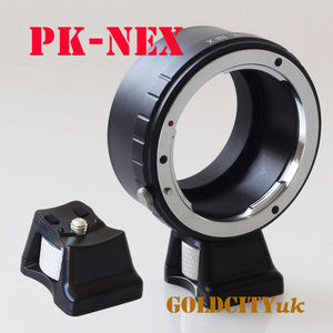 PK-NEX 宾得pk镜头转SONY索尼NEX3/NEX5 6 7 NEX转接环 带脚架座