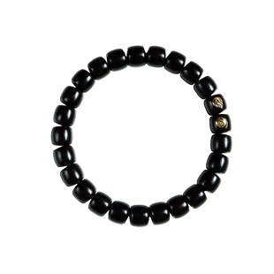 易行堂匠人出品天然原色椰蒂佛珠手串单圈手链手工雕刻古桶佛珠