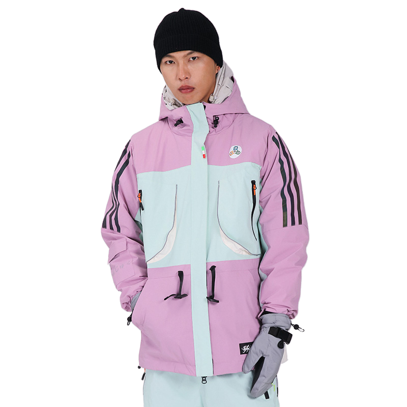 ltvt新款单板滑雪服情侣连帽连体