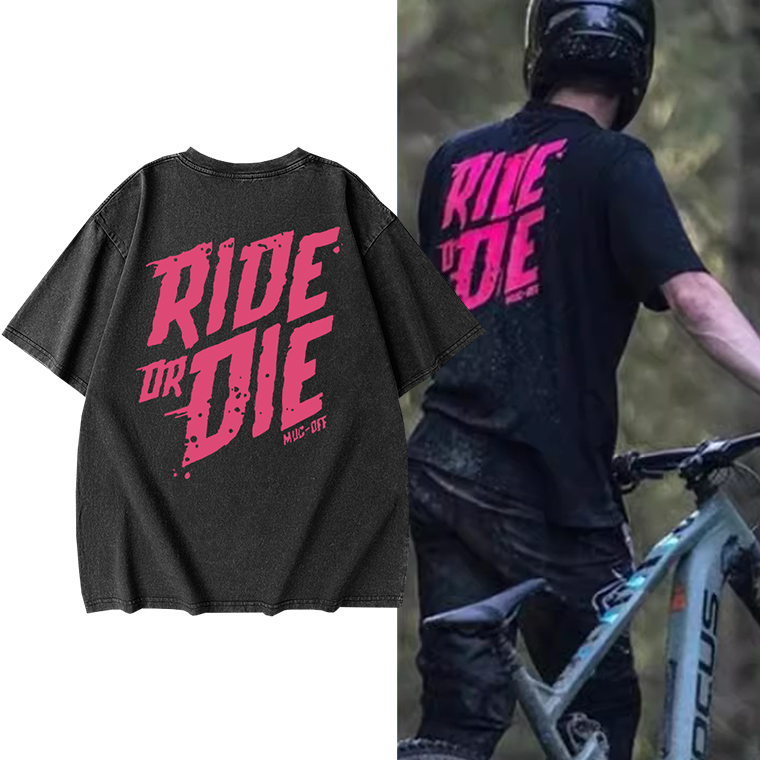 PMuc-Off土坡水洗做旧短袖T恤ride or die速降骑行服男女夏季短袖