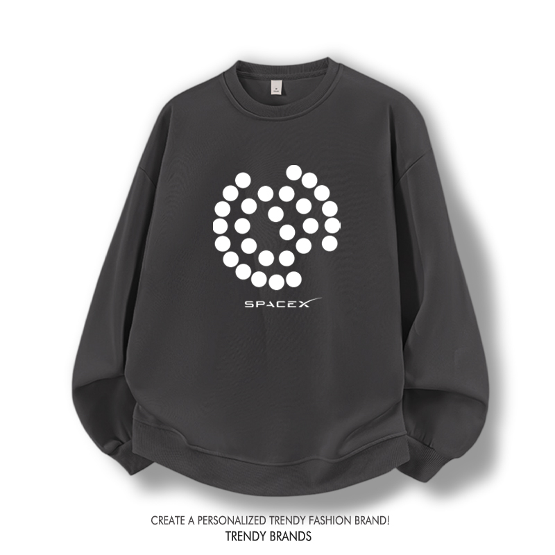spacex圆领卫衣太空探索技术星舰
