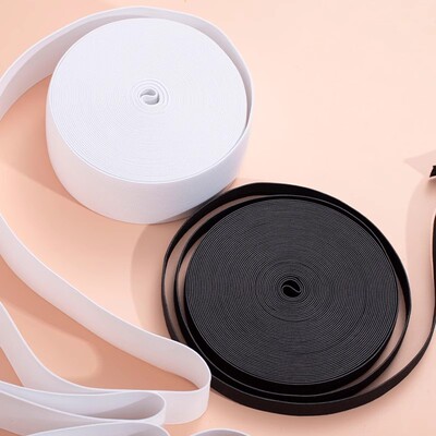 高弹力耐用宽扁松紧带裤子裤腰专用橡皮筋白黑色固定弹力松紧腰带