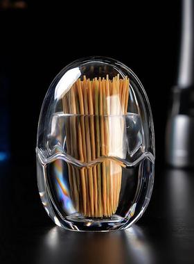 创意可爱牙签筒家用蛋形牙签瓶酒店餐厅创意蛋形透明牙签盒亚克力