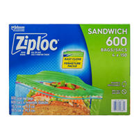 150 Ziploc food-grade fresh-keeping bags, sealed bags and sandwich bags of the same style as those from Costco in Canada, made in the United States thumbnail 2