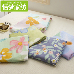 床单单件纯棉150x230cm单人大学生宿舍100全棉1.8m双人小清新床单