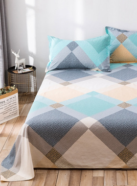 加厚老粗布床单单件纯棉双人100全棉宿舍单人被单三件套夏季凉席