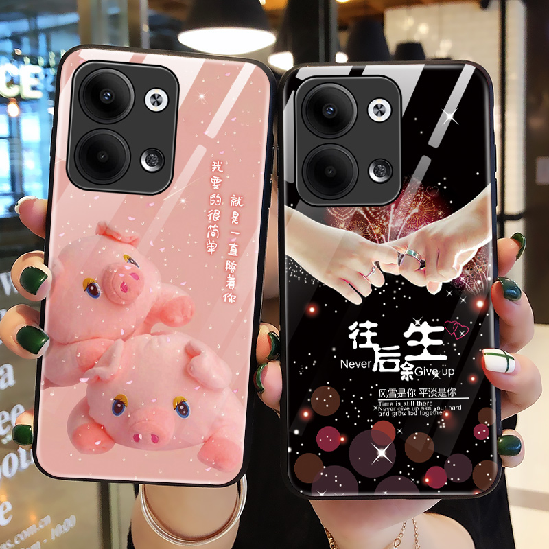 玻璃手机壳可爱适用opporeno9