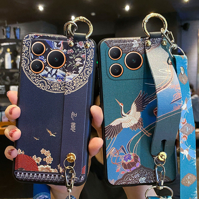 适用华为荣耀power2手机壳如意prower2腕带保护硅胶套SER一AN00斜挎挂绳全包防摔磨砂软女新款高级感可背妈妈