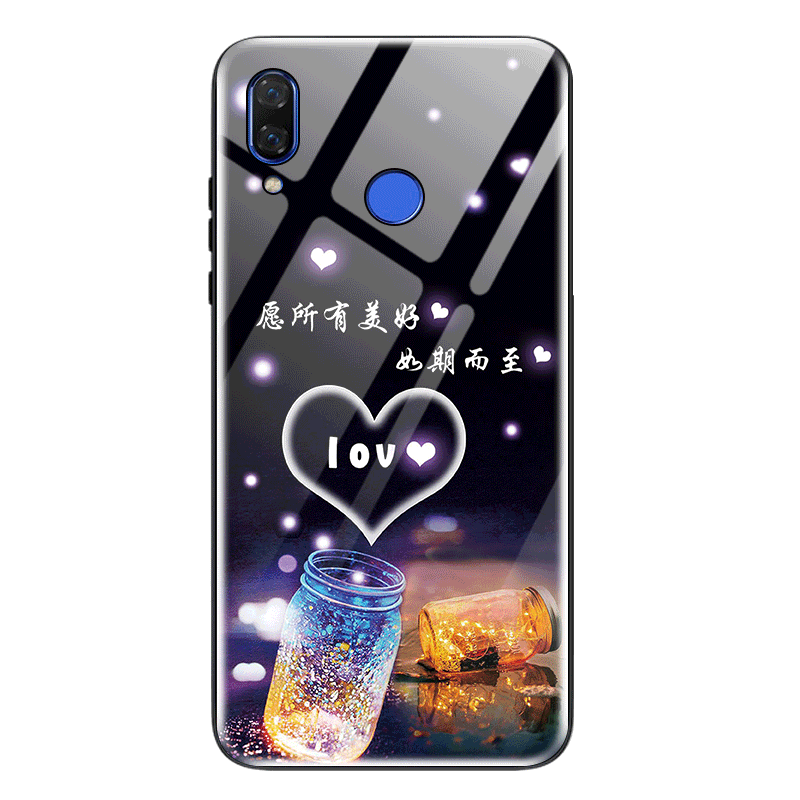 适用于华为nova3手机壳玻璃nova3i保护硅胶套nova3e全包nove防摔软壳可爱猪ANE一AL10女note新款PAR外壳ine男