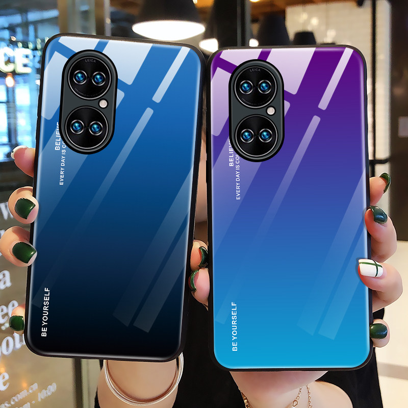 华为鼎桥p50钢化玻璃简约保护壳