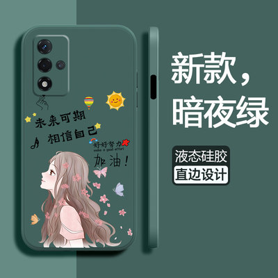 oppoa93s液态硅胶少女简约