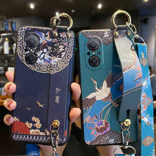 适用华为nova9se手机壳如意腕带nove9es保护硅胶套novo9全包防摔JLN一AL00磨砂note软nowa女OO斜挎挂绳es新款