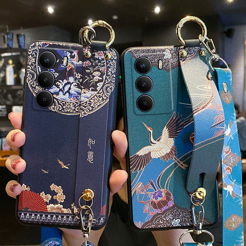 适用realme14X手机壳如意腕带真我14X保护硅胶套RMX3948斜挎挂绳全包防摔磨砂软壳女oppo新款可背带妈妈国外