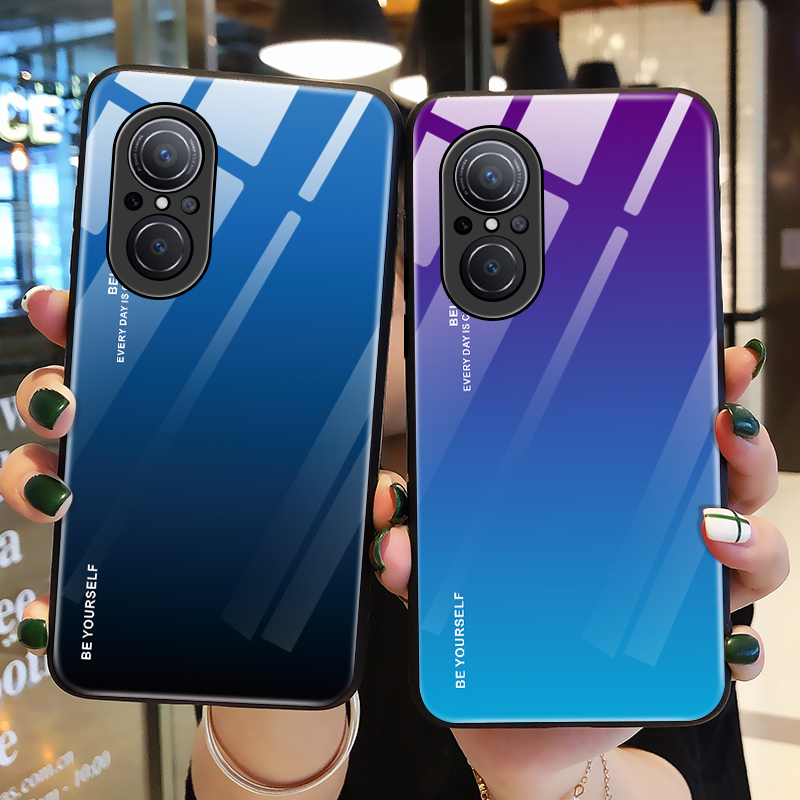 华为nova9se钢化玻璃简约保护壳