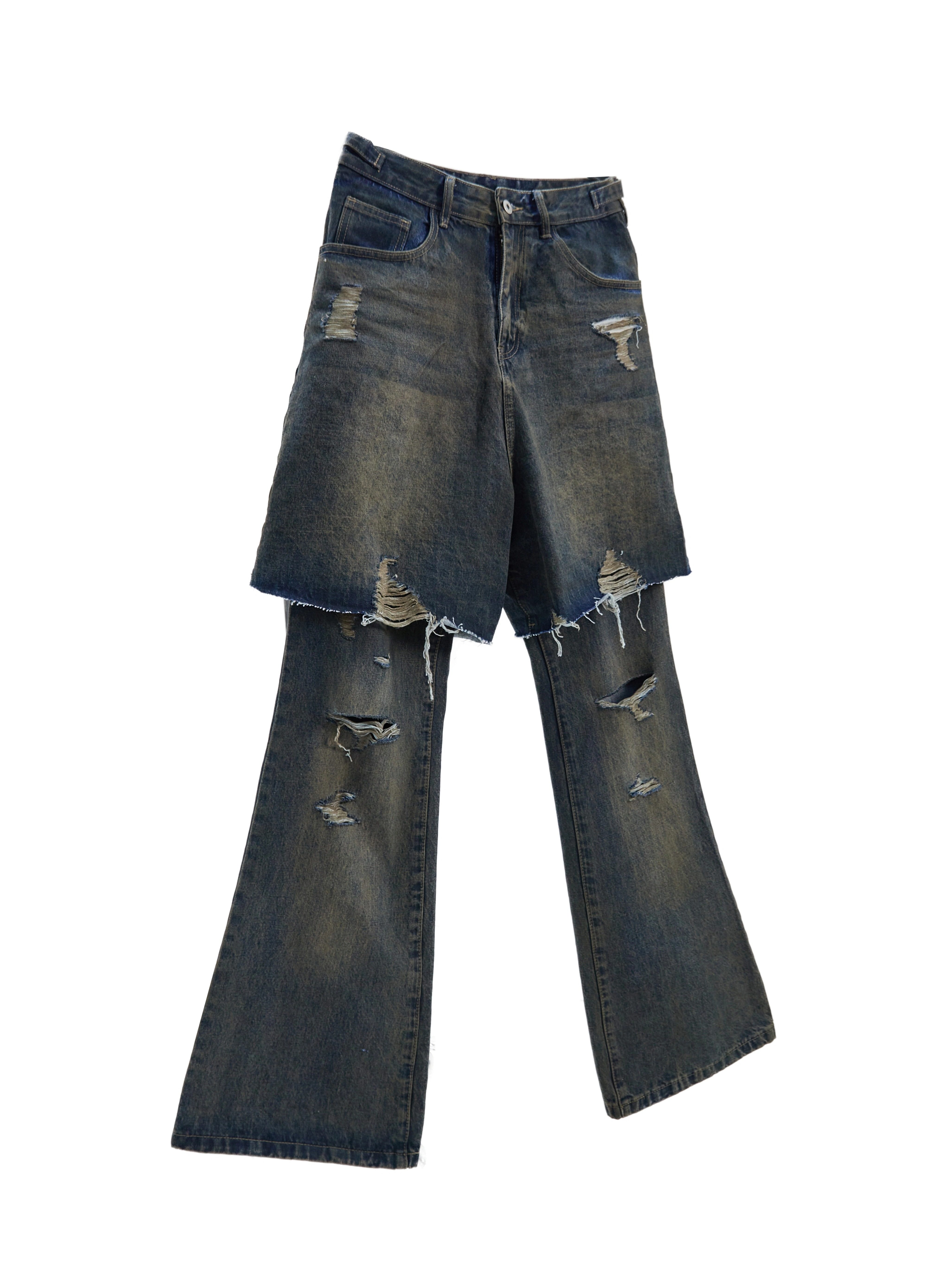 Loose Sagging Dad Jeans: 2-Piece Electroplated Wash - Taobao product photo 5