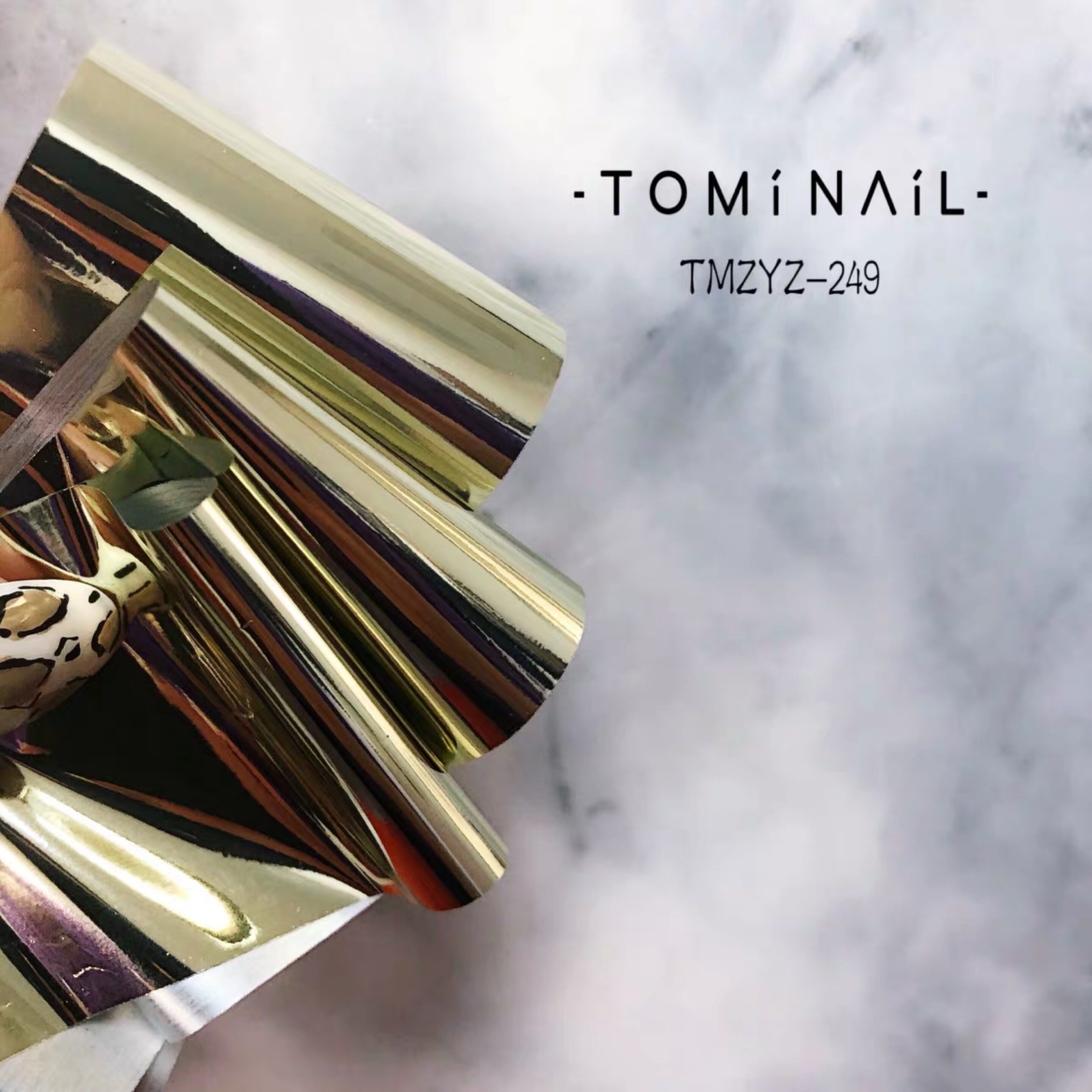 【现货】日本 Tomi nail 饰品 新款 香槟金转印纸