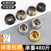 衣柜挂衣杆固定配件锌合金管底座衣杆托衣橱内法兰座横杆圆管卡扣