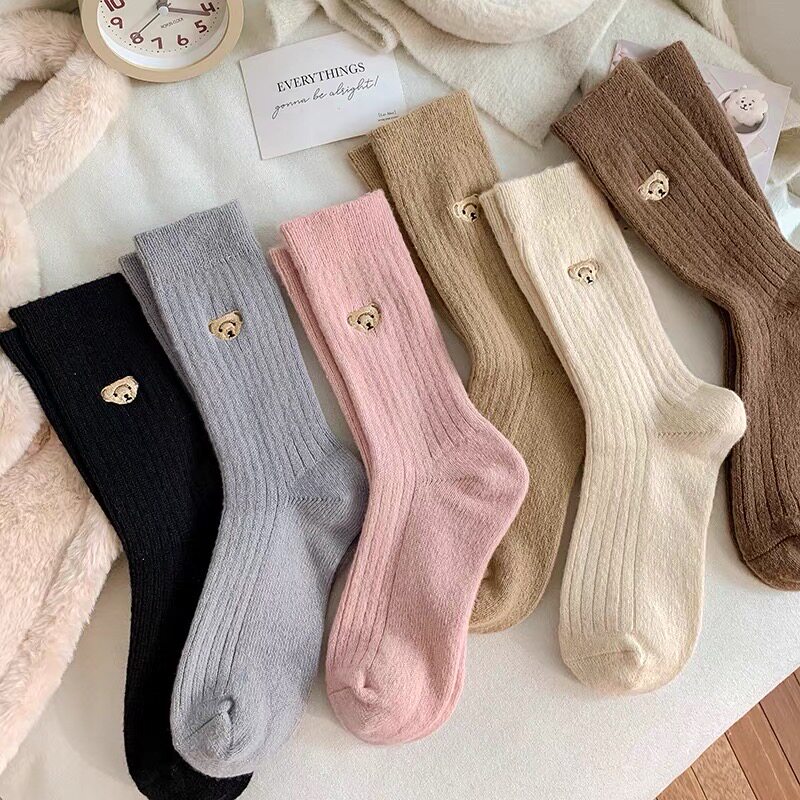 nicksocks女中筒加厚保暖羊毛袜