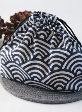 TGKW新款便携环保和风日式便当饭盒包 便当袋外卖餐包野餐布袋