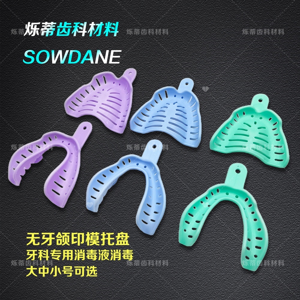 牙科无牙颌托盘一次性塑料取模牙托盘全口义齿印模牙挺口腔护理