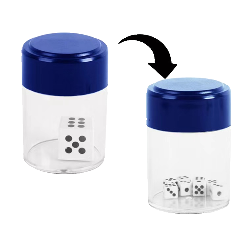 新款圆形爆炸骰子大号 蓝色一变八 近景互动儿童魔术玩具道具