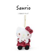 日本hellokitty正版 冬日装 扮凯蒂猫哈喽kt猫公仔玩偶毛绒包挂件