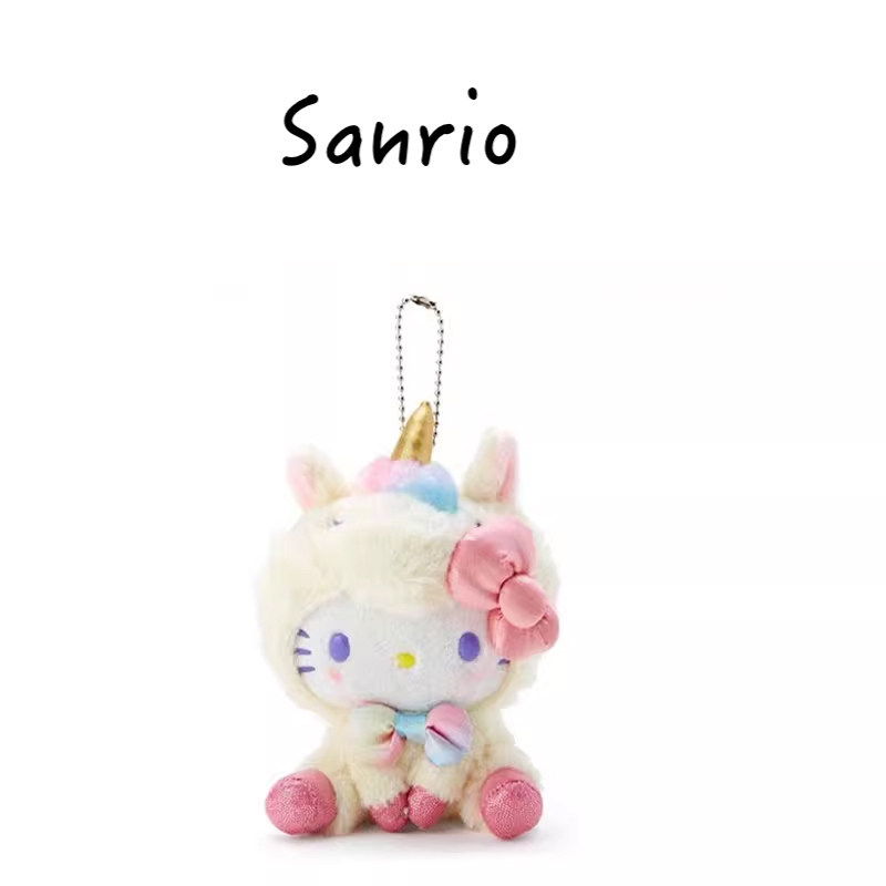 日本hellokitty正版独角兽凯蒂猫kt猫公仔玩偶毛绒包挂件小挂饰