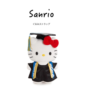 美国hellokitty正版2026蓝学士服毕业凯蒂猫公仔玩偶娃娃毛绒玩具