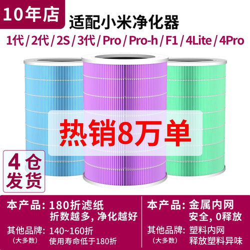 sbrel适用小米空气净化器滤芯