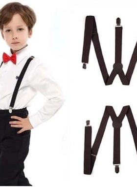 男女通用儿童背带夹 学生舞台服装表演背带吊裤带 儿童裤夹配件潮