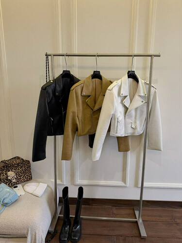 GOD财神2026早春新款美式复古机车皮衣外套女宽松显瘦短款夹克