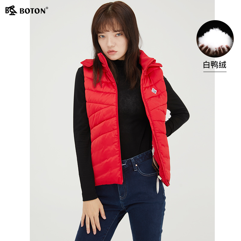 轻薄白鸭绒羽绒波顿休闲