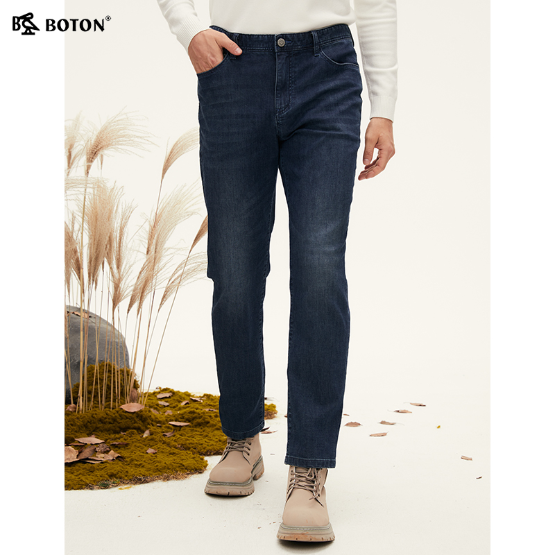 Boton/波顿修身牛仔长裤