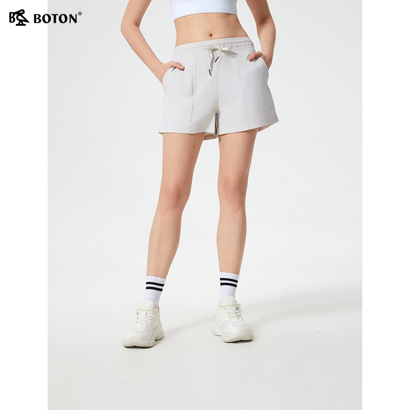 波顿女士高腰显瘦休闲运动短裤2025新款跑步专用薄款夏季直筒裤