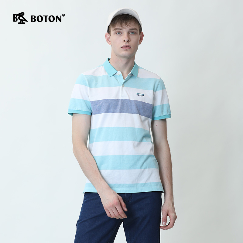 条纹休闲短袖波顿夏季
