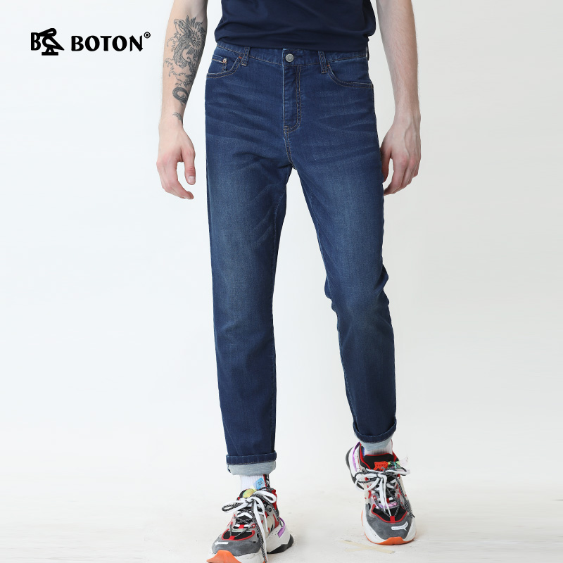 潮流百搭牛仔裤波顿拉链春夏季