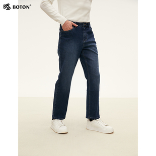 [火山岩]波顿2025秋冬季新款男士直筒怀旧牛仔裤