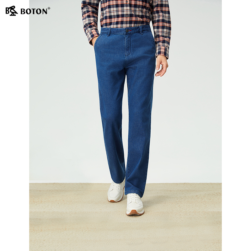 波顿男士直筒牛仔裤秋季