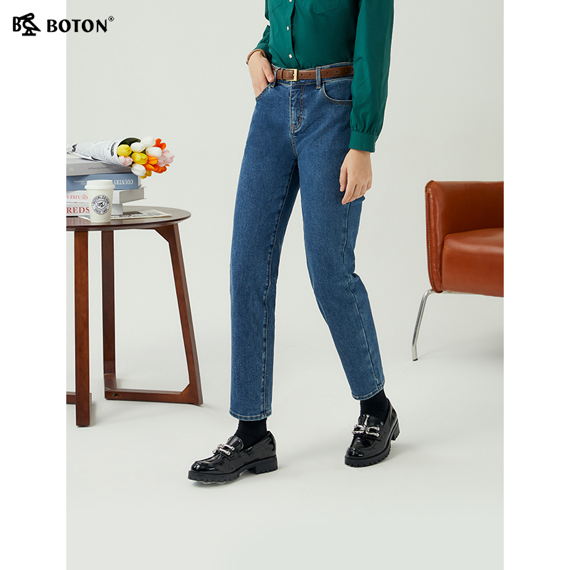 波顿常规长裤高腰舒适