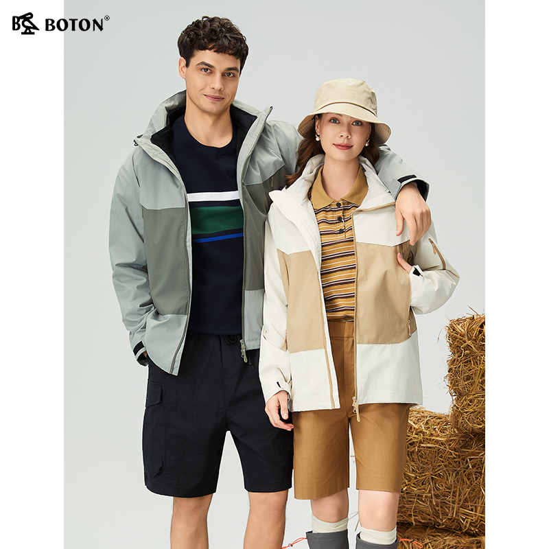 波顿撞色防风防水机能夹克
