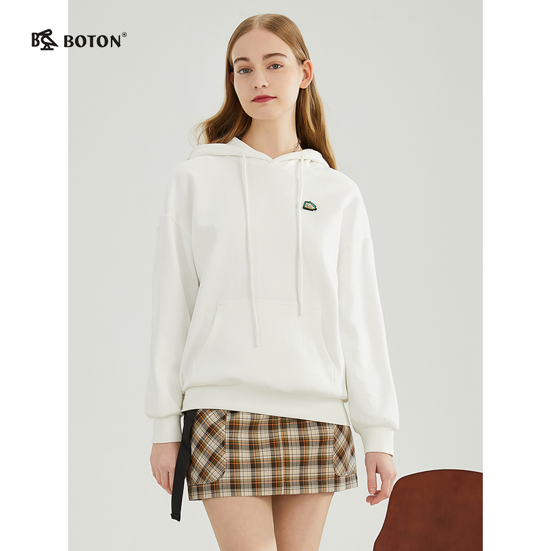 波顿常规连帽休闲舒适