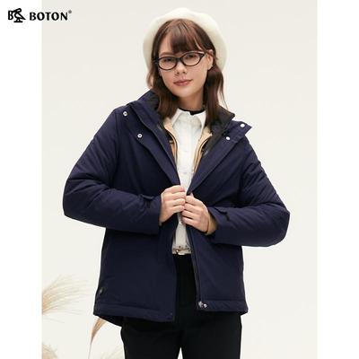 波顿新款一衣两穿女士保暖羽绒服