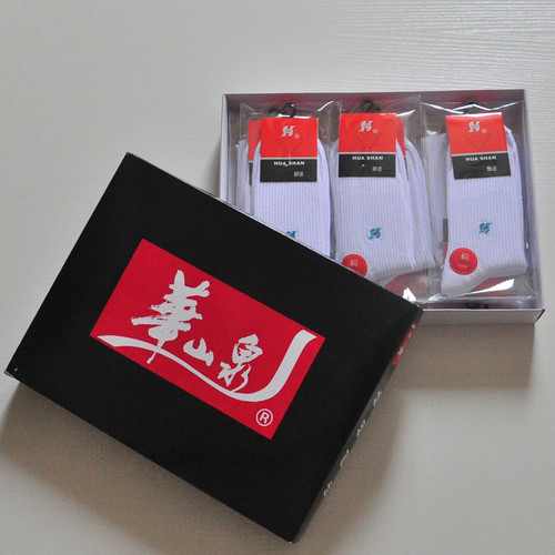 华山泉棉质四季中筒袜12双包邮