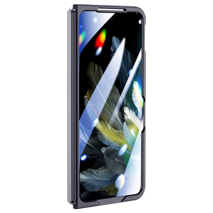 适用于oppofindn3折叠屏手机壳透明FindN2前盖边框硬壳findn保护套高清防爆膜镜头全包防摔男女前壳